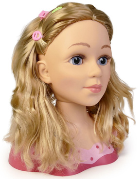 GŁOWA DO STYLIZACJI ZESTAW LALKA WŁOSY FRYZURY gumki spinki NATALIA