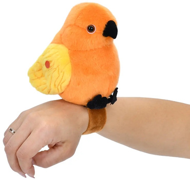 PAPUGA GADAJĄCA POWTARZAJĄCA MÓWI opaska na rękę MASKOTKA INTERAKTYWNA