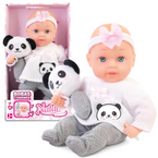 LALKA NATALIA BOBAS Z ZABAWKĄ PANDY 33cm MIĘKKA