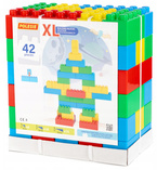 KLOCKI BUDOWLANE konstrukcyjne CEGŁY DUŻY ZESTAW GIGANT XXL 42 elementów