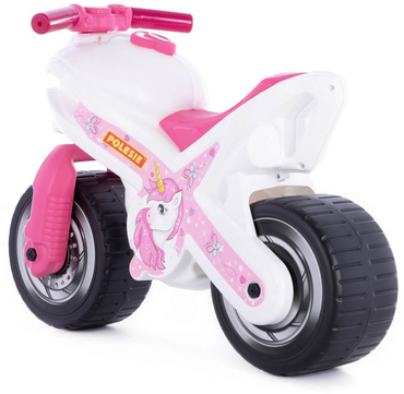 MOTOREK ROWEREK BIEGOWY JEŹDZIK DUŻY MOTOR MX JEDNOROŻEC 69cm BIAŁO-RÓŻOWY