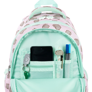 PLECAK TORNISTER SZKOLNY 4-KOMOROWY DLA DZIEWCZYNKI KOT PUSHEEN PINK BPL-58