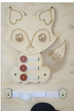 DUŻA TABLICA MANIPULACYJNA sensoryczna LAS DREWNIANA MONTESSORI polska XXL