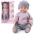 LALKA NATALIA BOBAS SIUSIAJĄCY Z AKCESORIAMI ZESTAW NOCNIK PIELUSZKA 43cm