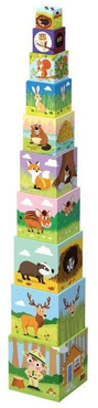 Trefl KOSTKI BABY CUBES W LESIE klocki PIRAMIDKA