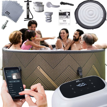 DUŻE SPA OGRODOWE basen z HYDROMASAŻEM Dmuchane OZON WIFI MONO MAX 8 osób W-FI
