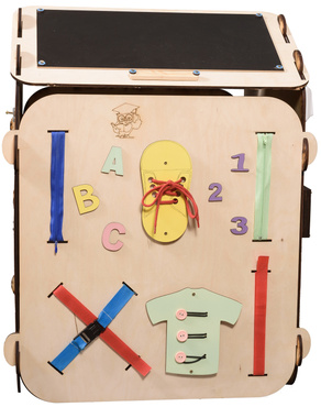 DOMEK MANIPULACYJNY SENSORYCZNY MONTESSORI TABLICA