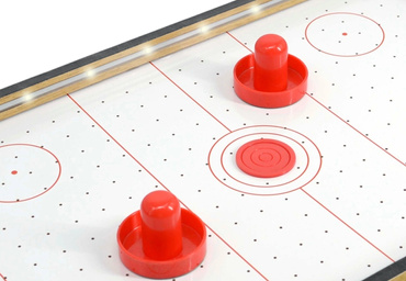 CYMBERGAJ STÓŁ DO GRY W CYMBERAJA DREWNIANY PODŚWIETLANY LED GRA AIR HOKEJ