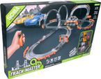 DUŻY TOR SAMOCHODOWY Wyścigowy ELEKTRYCZNY 838cm PĘTLE 2 AUTA ZASILACZ światło LED