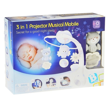 B-Kids MUZYCZNA KARUZELA Projektor Lampka 3w1 Beżowa
