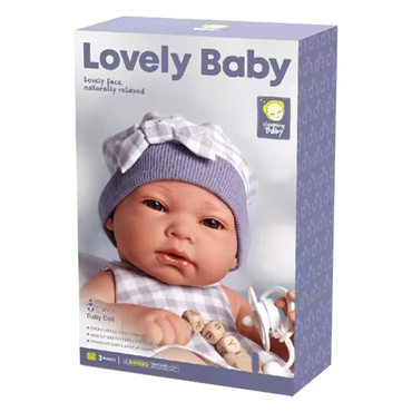 LALKA BOBAS REALISTYCZNA Z KRÓLICZKIEM + NOSIDEŁKO AKCESORIA łóżeczko 38 cm NA PREZENT 