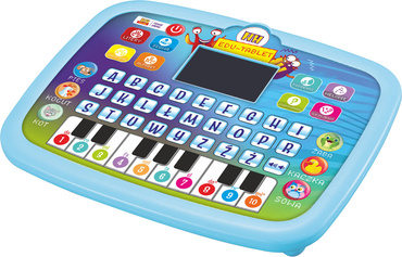 TABLET LAPTOP EDUKACYJNY DOTYKOWY dla dzieci LCD MÓWI PL PIANINKO NIEBIESKI