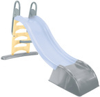 ZJEŻDŻALNIA OGRODOWA DLA DZIECI DUŻA WODNA ŚLIZG 180CM NIEBIESKO SZARA