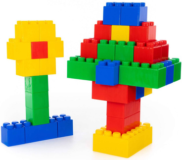 Klocki Budowlane GIGANT XXL CEGŁY 45 Elementów 