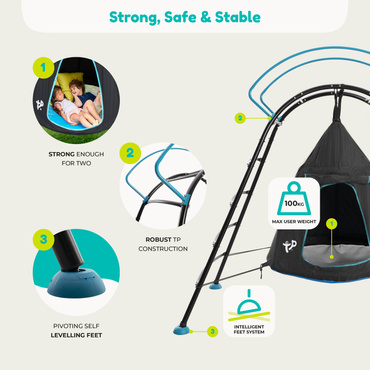 PLAC ZABAW DOMEK UFO HUŚTAWKA DRABINKA WSPINACZKOWA FOTEL WISZĄCY NAMIOT TP TOYS