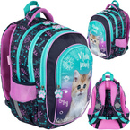 PLECAK TORNISTER SZKOLNY 4-KOMOROWY KOTEK MY LITTLE FRIEND BPL-58 KITTY PARTY
