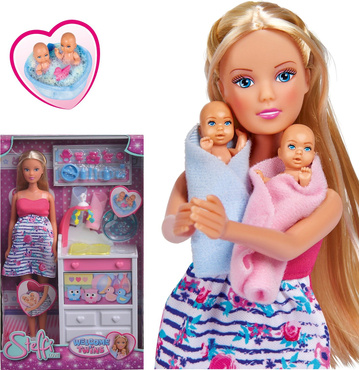 LALKA STEFFI W CIĄŻY BLIŹNIACZEJ KOMODA SIMBA