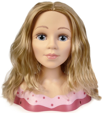 GŁOWA DO STYLIZACJI ZESTAW LALKA WŁOSY FRYZURY gumki spinki NATALIA