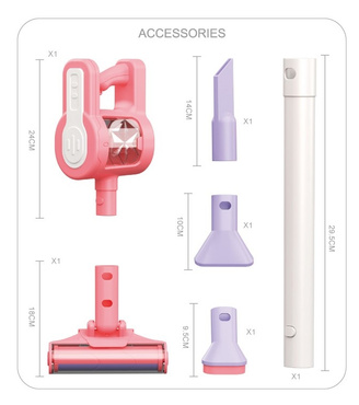 ODKURZACZ PIONOWY + ROBOT SPRZĄTAJĄCY ZESTAW DLA DZIECI 2w1 światło dźwięk