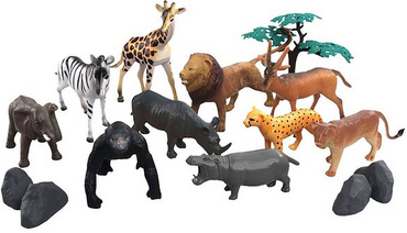 MEGA ZESTAW FUGUREK 4W1 ZWIERZĘTA WIEJSKIE MORSKIE SAFARI DINOZAURY 60el 