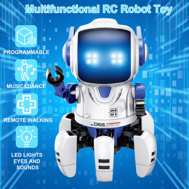 ROBOT ZDALNIE STEROWANY CHODZĄCY Programowalny PILOT świecące oczy
