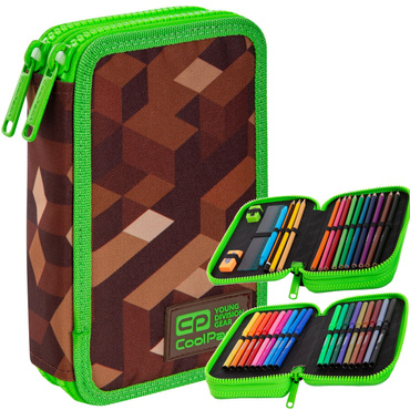 PIÓRNIK PODWÓJNY Z WYPOSAŻENIEM COOLPACK CITY JUNGLE PIXELE C66199