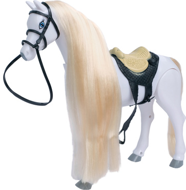 DUŻY CHODZĄCY KOŃ DLA LALKI LALEK Konik BIAŁY KUCYK DŹWIĘKI KONIA