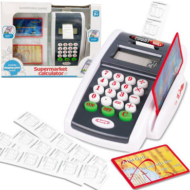 TERMINAL PŁATNICZY DLA DZIECI Z KALKULATOREM elektroniczny CZYTNIK KART