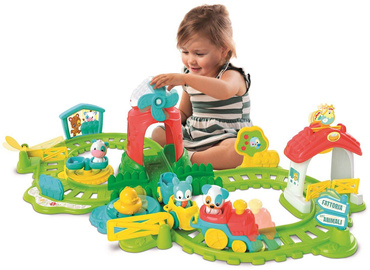 INTERAKTYWNY POCIĄG FARMERA TOR FARMA KLOCKI zwierzątka CLEMENTONI