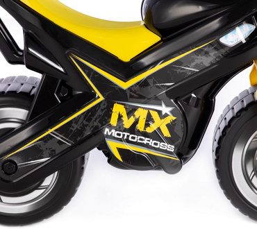 MOTOREK ROWEREK BIEGOWY JEŹDZIK DUŻY MOTOR MX ŚCIGACZ szerokie koła 69cm CZARNO-ŻÓŁTY