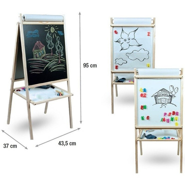 TABLICA 4w1 MAGNETYCZNA + KREDOWA + PAPIER GRATISY
