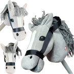 GŁOWA KONIA NA KIJU KOŃ Z GRZYWĄ HOBBY HORSE Konik dźwięki ZABAWKA PREZENT