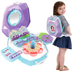 ZESTAW DO STYLIZACJI PAZNOKCI TOALETKA PLECAK 3w1 NAKLEJKI CYRKONIE FIOLET