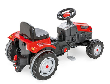 OGROMNY TRAKTOR NA PEDAŁY Z PRZYCZEPĄ XL 143cm CZERWONY