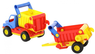 Samochód WYWROTKA GUMOWE KOŁA AUTO Z PRZYCZEPĄ 50cm