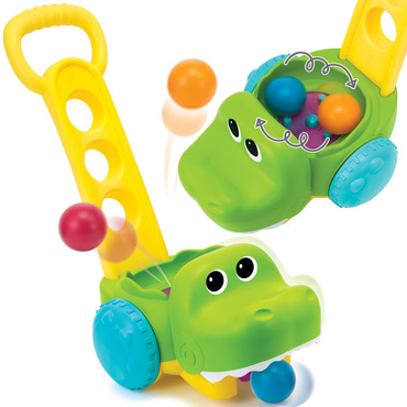 B-Kids KROKODYL ODKURZACZ PIŁECZKI Chodzik Pchacz