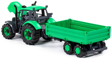 TRAKTOR Z PRZYCZEPKĄ BURTOWĄ POLESIE ZIELONY