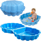 2szt MOCNA PIASKOWNICA ANTYPOŚLIZGOWE DNO Basen MUSZELKA Twins NIEBIESKA
