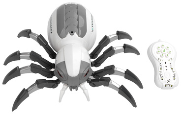 OGROMNY PAJĄK STEROWANY MECHANICZNY ROZPYLA MGŁĘ LED PILOT R/C USB