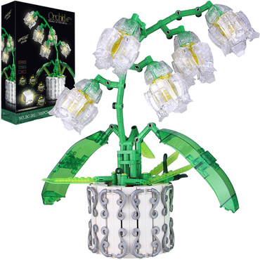 KLOCKI KWIATY ORCHIDEA ZESTAW 707 el. PODŚWIETLANE LED PILOT