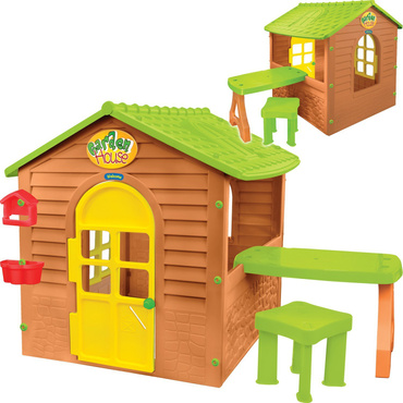 Mochtoys DOMEK DLA DZIECI ZE STOLIKIEM I STOŁECZKIEM