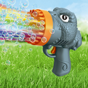 PISTOLET DO BANIEK DINO + PŁYN DINOZAUR MASZYNKA DO BANIEK BAŃKI MYDLANE KOLORY