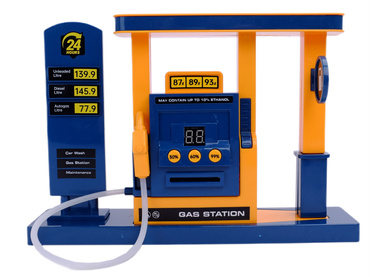 AUTO ZDALNIE STEROWANE + STACJA PALIW dystrybutor WODY PARA Z WYDECHU SAMOCHÓD RC światła LED