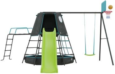 PLAC ZABAW OGRODOWY 3w1 DOMEK WIEŻA WSPINACZKOWA SUCHY BASEN PIASKOWNICA TP Toys