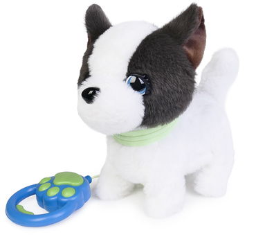 PIESEK INTERAKTYWNY CHODZĄCY NA SMYCZY Pies CHODZI SZCZEKA MERDA Maskotka