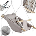 DREWNIANA HUŚTAWKA LEŻACZEK DLA DZIECI z pasami 3w1 MIĘKKA BEZPIECZNA KOŁYSKA HAMAK