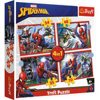 PUZZLE 4w1 BOHATERSKI SPIDER-MAN 34384 TREFL