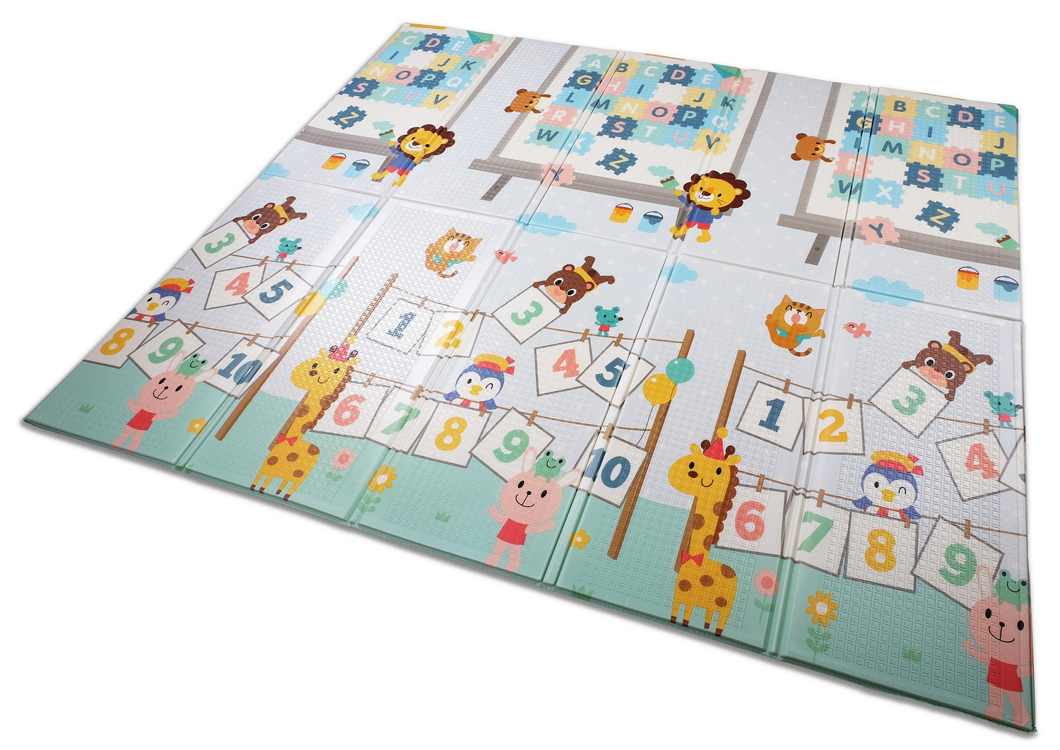 DWUSTRONNA DUŻA MATA PIANKOWA SKŁADANA 200x180 GRUBY DYWAN XPE