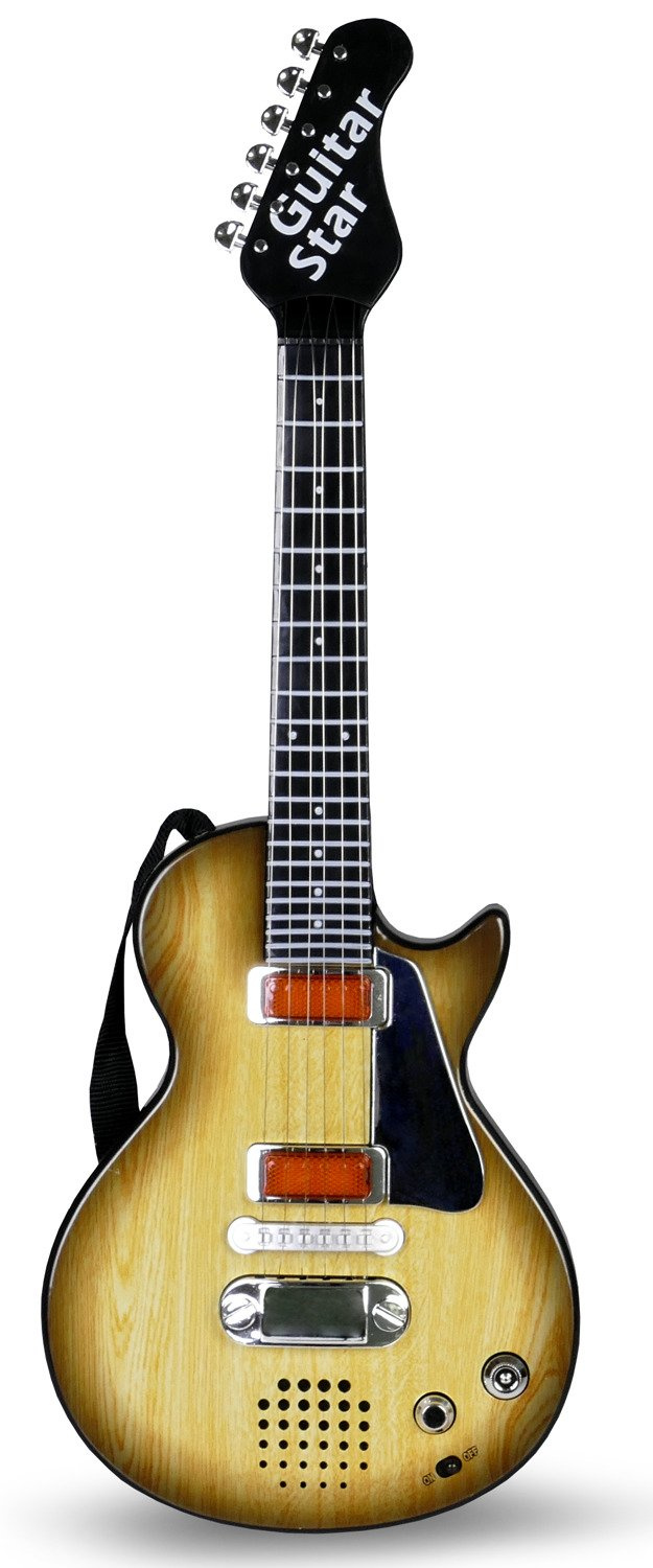 GITARA ELEKTRYCZNA Z MIKROFONEM Pasek Metalowe Struny Artyk 1800238184