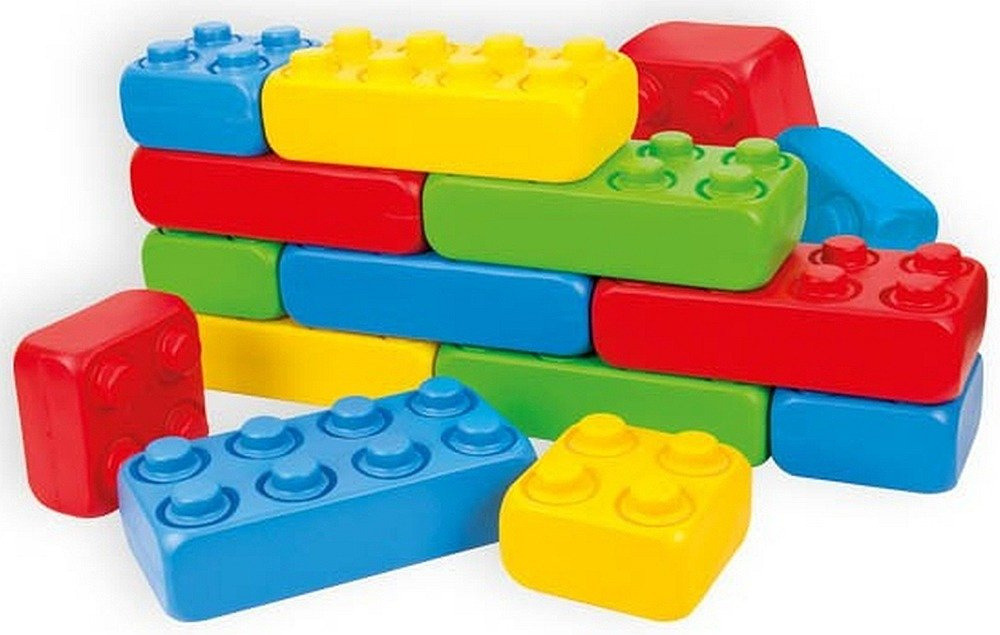 Bardzo Duże Klocki Dla Dzieci Mochtoys GIGA BRICKS klocki CEGŁY Mega duże 28el 1800225236 - sklep